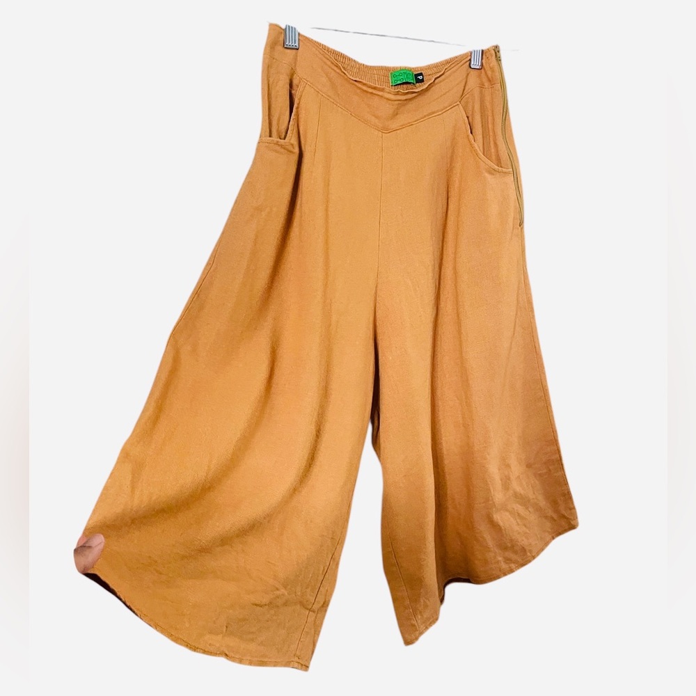 Baoba_ Elastic Waist Midi pants - Tan_Small